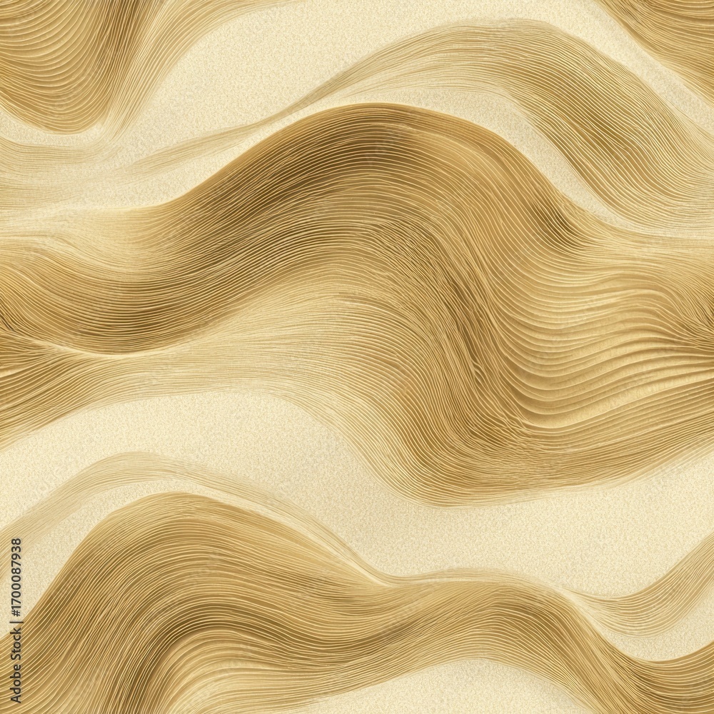 Fototapeta premium Delicate waves of beige sand create a seamless backdrop with rhythmic elegance and texture