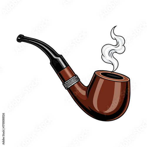 smoking pipe vector illustration
