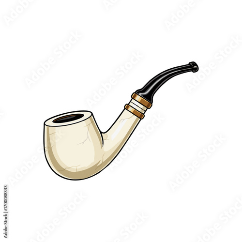 smoking pipe vector illustration