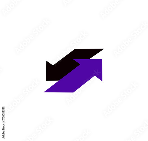 Free Download two arrows icon pointing opposite sides on white background	 - GFXLoad