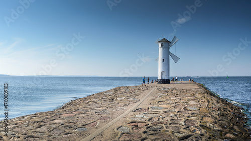 Fototapeta Naklejka Na Ścianę i Meble -  Świnoujście, Zachodniopomorskie, Poland - Stawa Młyny lighthouse