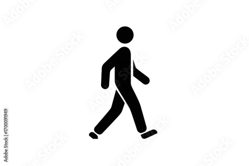 Silhouette Person Walking With Sparkling Dots