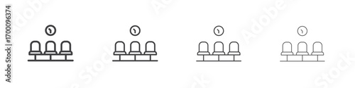 Waiting Room icons for graphic and web design.