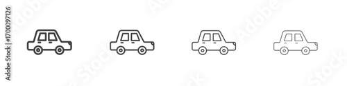 Taxi icons for graphic and web design.