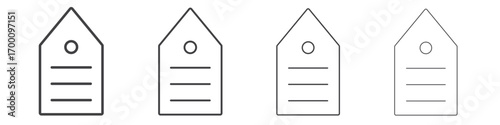 Tag icons for graphic and web design.
