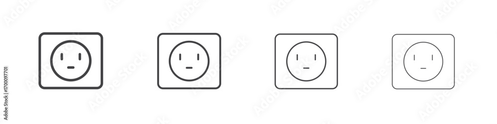 Fototapeta premium Socket icons for graphic and web design.