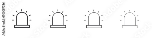 Siren icons for graphic and web design.