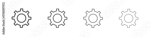 Settings icons for graphic and web design.