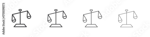 Scale icons for graphic and web design.
