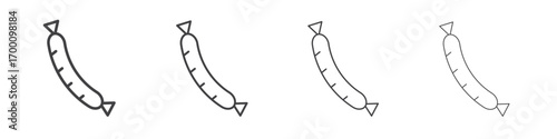 Sausage icons for graphic and web design.