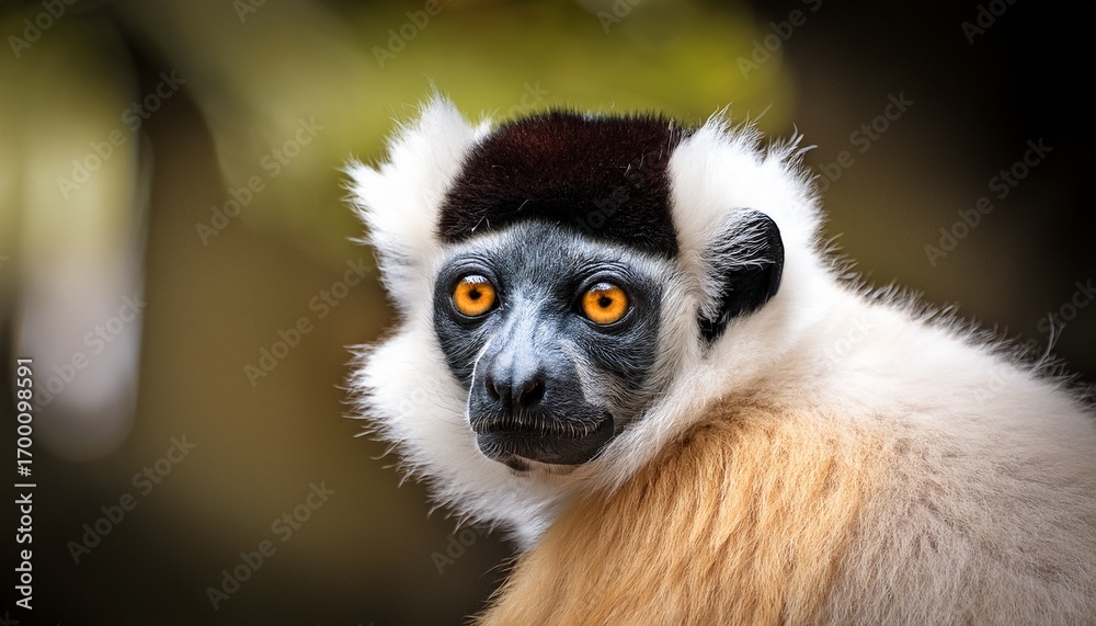 Obraz premium crowned sifaka monkey
