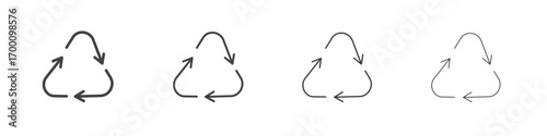 Recycle icons for graphic and web design.