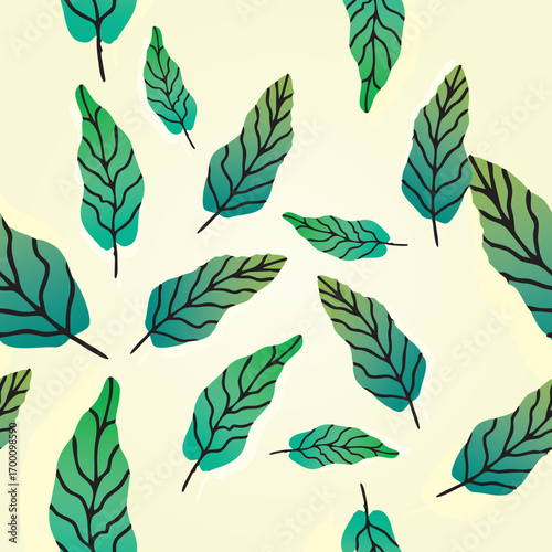 leaf pattern seamless art