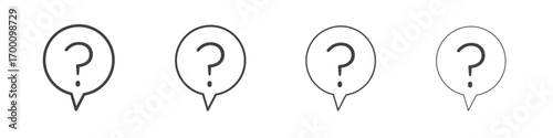 Question icons for graphic and web design.