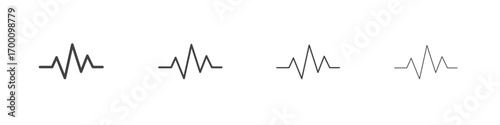 Pulse icons for graphic and web design.