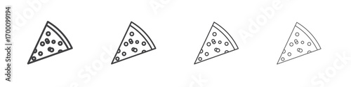 Pizza icons for graphic and web design.
