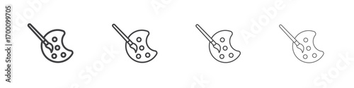 Paint icons for graphic and web design.