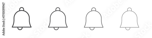 Notification bell icons for graphic and web design.
