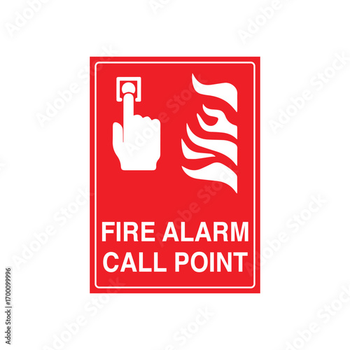 Emergency Stop Buttons for Fire Equipment Shutdown Vector Signs


