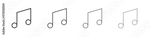 Music note icons for graphic and web design.