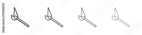 Matches icons for graphic and web design.