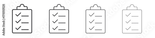 List icons for graphic and web design.