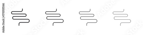Intestine icons for graphic and web design.