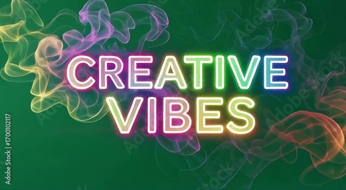 Vibrant glowing text 