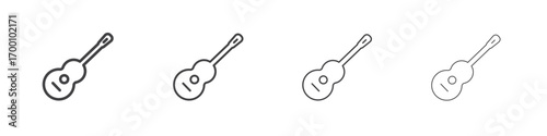 Guitar icons for graphic and web design.