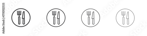 Fork and Knife icons for graphic and web design.