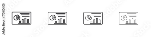 Dashboard icons for graphic and web design.