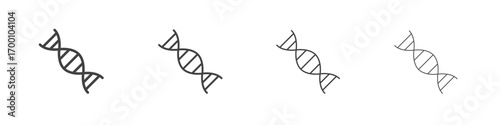 DNA icons for graphic and web design.