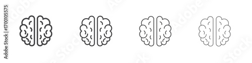 Brain icons for graphic and web design.