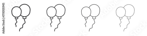 Balloons icons for graphic and web design.