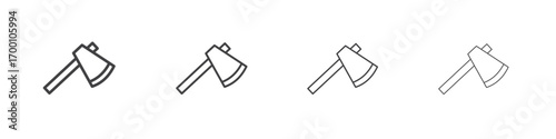 Axe icons for graphic and web design.
