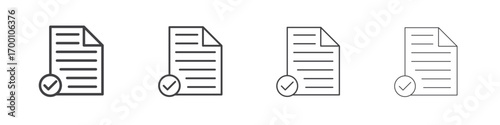 Accept document icons for graphic and web design.