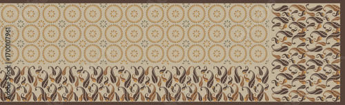 Digital geometric figure with palow saree