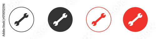 Wrench icon symbol in black. icon design vector stock