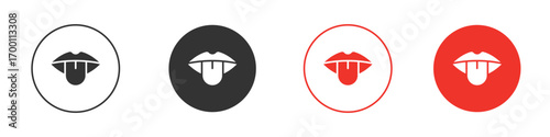 Tongue icon symbol in black. icon design vector stock