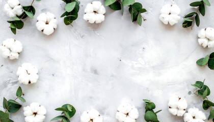 Floral frame on gray stone