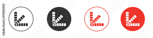 Swatch icon symbol in black. icon design vector stock