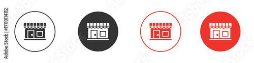 Store icon symbol in black. icon design vector stock