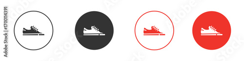 Sneaker icon symbol in black. icon design vector stock