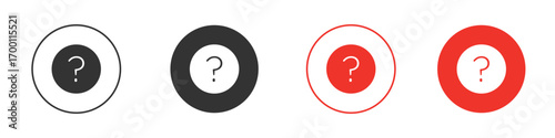 Question icon symbol in black. icon design vector stock