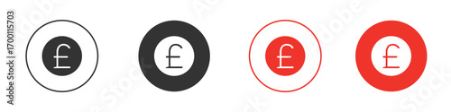 Pound icon symbol in black. icon design vector stock