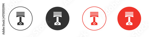 Piston icon symbol in black. icon design vector stock