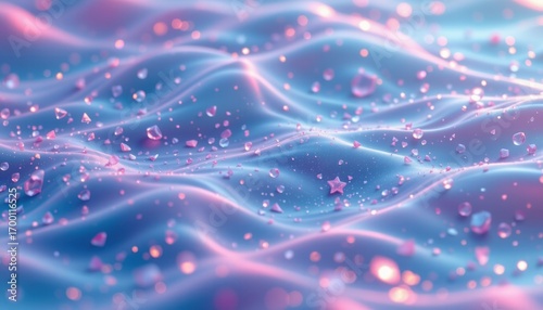 aqua lavender flow theme with aqua blue with soft lavender haze, romantic purple aqua glow, soft glowing mist, panoramic misty shimmer, gentle and uplifting