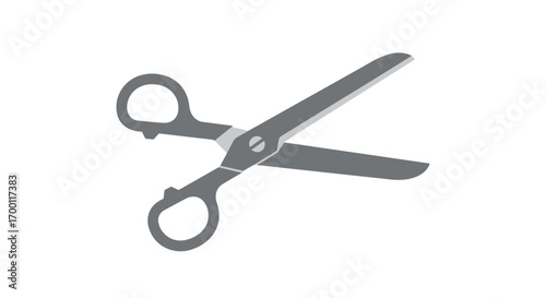 Sharp metal scissors open with precision cutting blades ready for crafting and everyday tasks