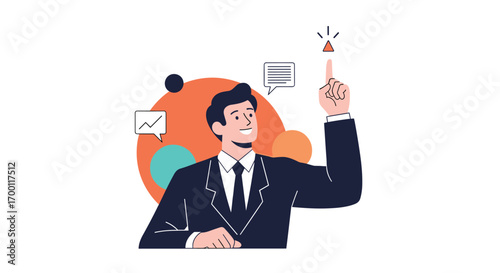 Businessman experiencing a brilliant insight and developing innovative ideas for business growth