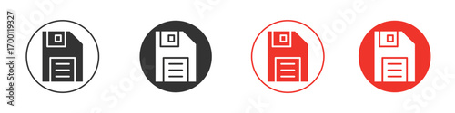 Floppy disk icon symbol in black. icon design vector stock